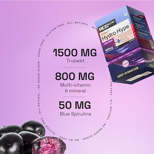 Ace Blend Hydro Hype | Electrolyte Hydration Drink | Energy & Blood Flow | Beetroot Blend | Java Plum