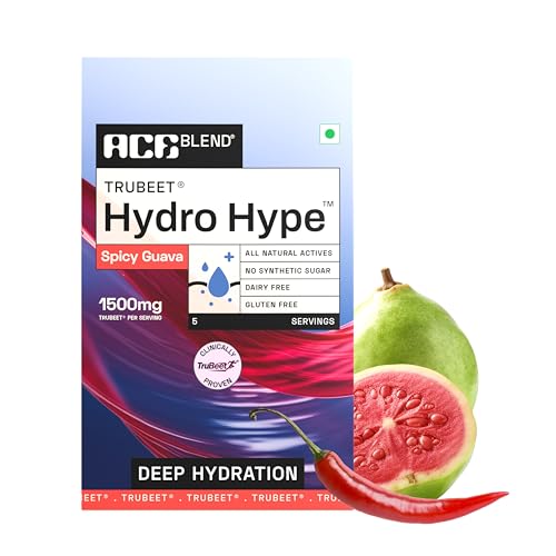 Ace Blend Hydro Hype | Electrolyte Hydration Drink | Energy & Blood Flow | Beetroot Blend | Spicy Guava