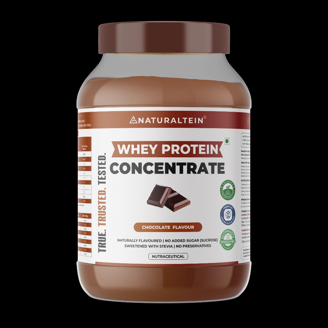 NATURALTEIN Natural Whey Protein Concentrate | No Artificial Sweeteners | Unflavoured