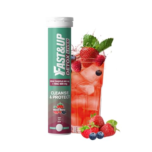 Fast&Up Liver Detox | Milk Thistle + NAC | Liver Cleanse & Digestion Support | Mixed Berry