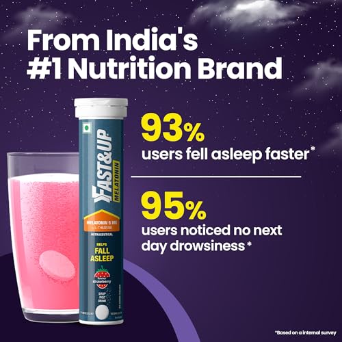 Fast and Up Melatonin and L-Theanine | Non-Habit Forming | Improves Sleep Quality