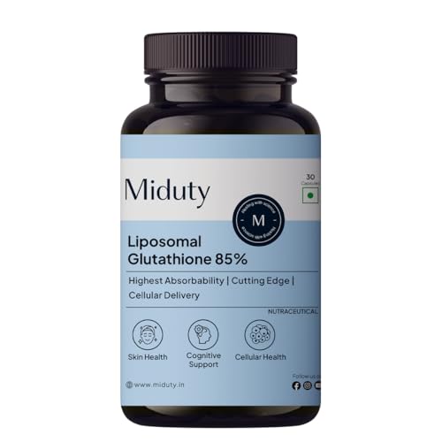 Miduty Liposomal Glutathione 85% | Skin Whitening | Anti-Aging | LipoGlow | High Absorption