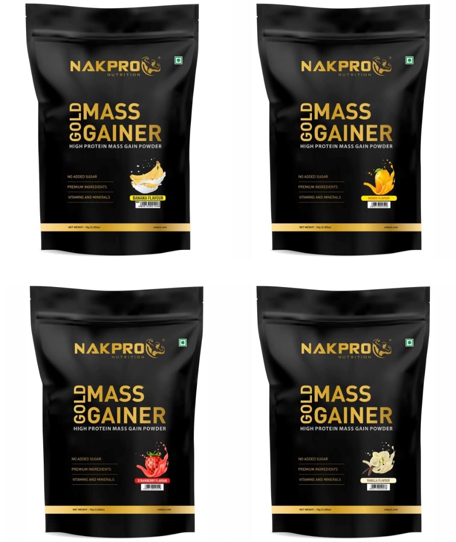 Nakpro Mass Gainer | Protein | Creatine | Vitamins and Minerals | Cookies and Cream | 1kg and 3kg