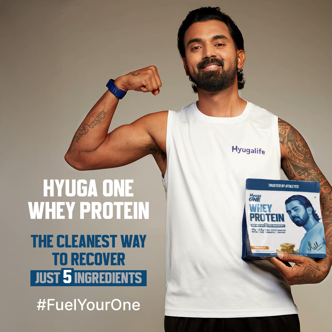 Hyuga One Whey Protein with 24g Protein for Lean Muscle – Kesar Kulfi