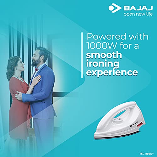Bajaj DX-6 1000W Dry Iron with Advance Soleplate and Anti-bacterial German Coating Technology