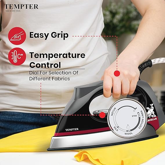 Havells Tempter 1000W Dry Iron Press