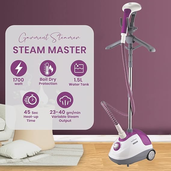 Inalsa 1700W Garment Steamer Steam Master