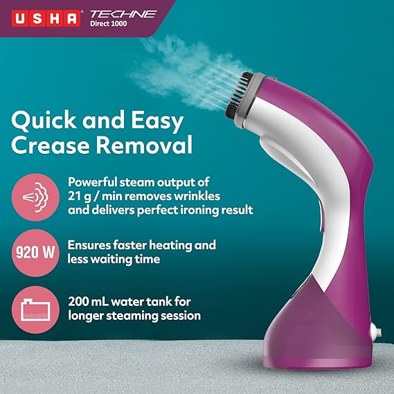 Usha Techne Direct 1000 Garment Steamer & 920W Vertical Streaming