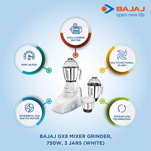 Bajaj GX8 Mixer Grinder - 750 Watt