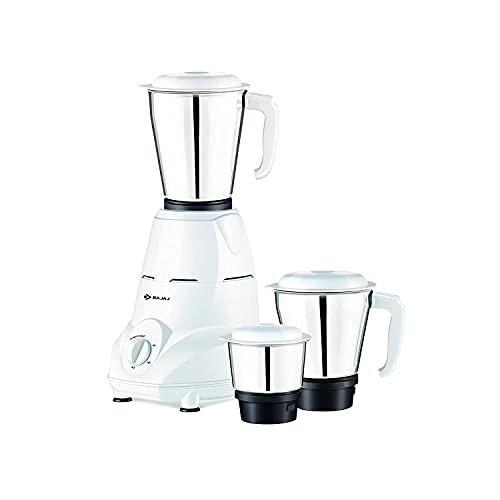 Bajaj Rex 500W Mixer Grinder with Nutri-Pro Feature, 3 Jars
