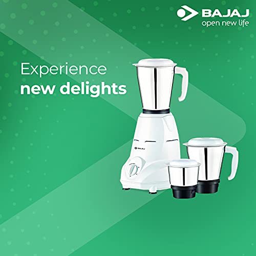 Bajaj Rex 500W Mixer Grinder with Nutri-Pro Feature, 3 Jars