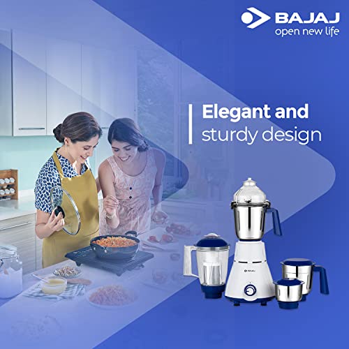Bajaj Rex 750W Mixer Grinder with Nutri Pro Feature, 4 Jars