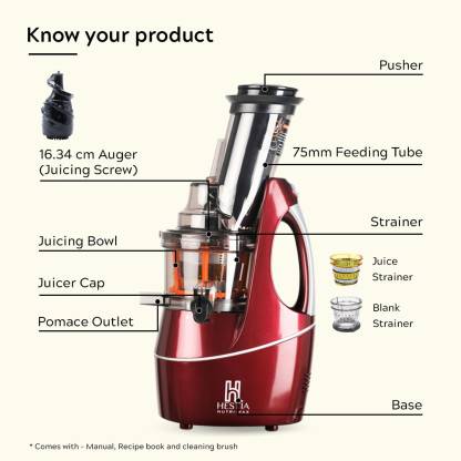 Hestia Appliances Nutri-Max Cold Press Juicer