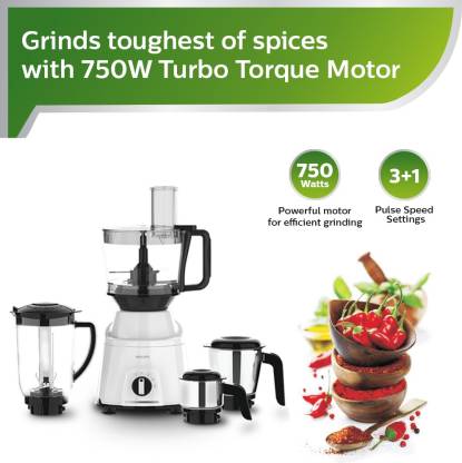 Philips Hl7763-00 750W Mixer Grinder, White