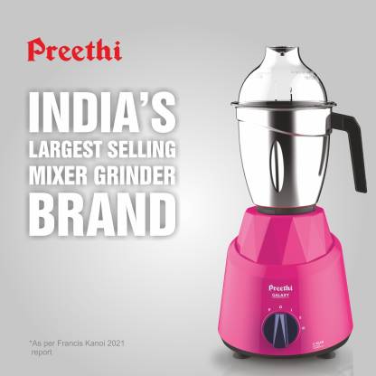 Preethi Galaxy MG225 3 Jars Mixer Grinder 750 watt, Pink