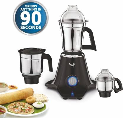 Preethi Taurus Pro MG-256 3 Jars Mixer Grinder 1000 watt, Black
