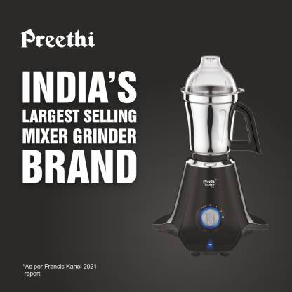 Preethi Taurus Pro MG-256 3 Jars Mixer Grinder 1000 watt, Black
