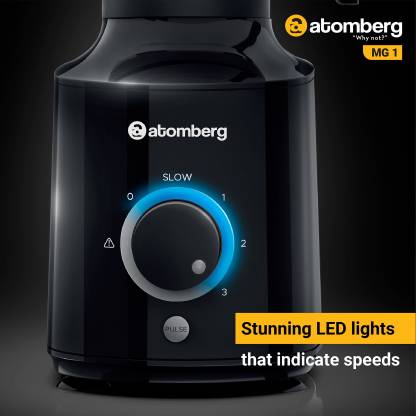 Atomberg MG1 Mixer Grinder with Powerful BLDC Motor & Slow Mode, 3 Jars and Chopper