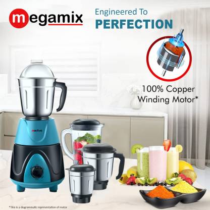 Activa Megamix 1000 W Powerful Motor Mixer Grinder With 4 Jars
