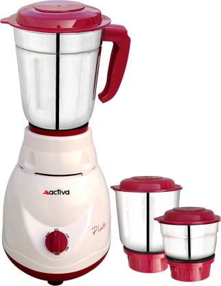 Activa Plastic Pluto Pro Mixer Grinder 500 Watts With 3 Jars