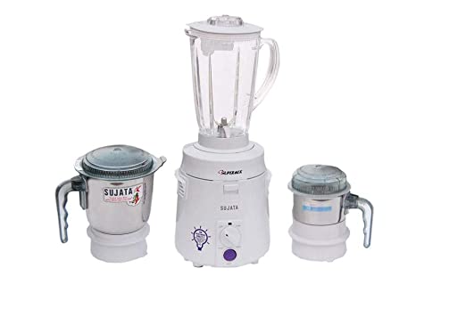 Sujata SuperMix SM 900 Watt, 3 Jars Mixer Grinder, White
