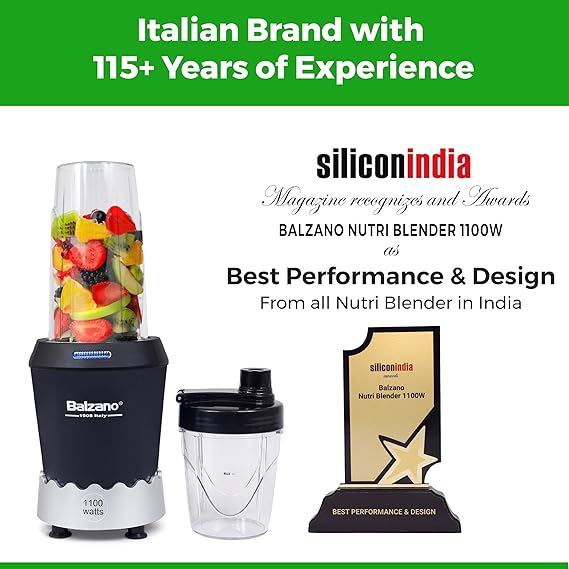 Balzano Nutri-PRO Bullet Mixer Grinder 1100W With 2 jars