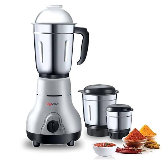 DigiSmart Kitchen Mate 600 Watt Mixer Grinder with 3 jars