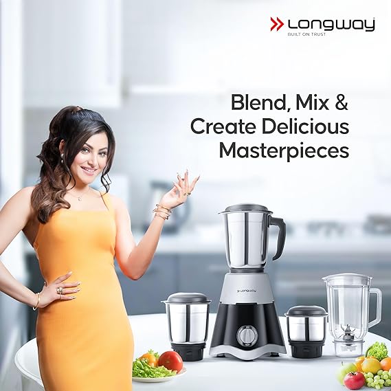 Longway Super Dlx 750 Watt Mixer Grinder with 4 Jars