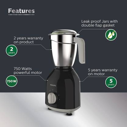 Philips HL7759/00 750W Mixer Grinder With 4 Jars