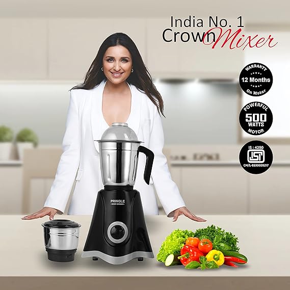 Pringle 500W Mixer Grinder With 2 Jar