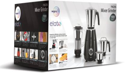Wipro Elato 1000W Mixer Grinder With 4 Jars