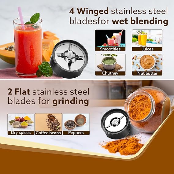 Agaro Plastic Regal 400W Juicer Mixer Grinder with 3 jar