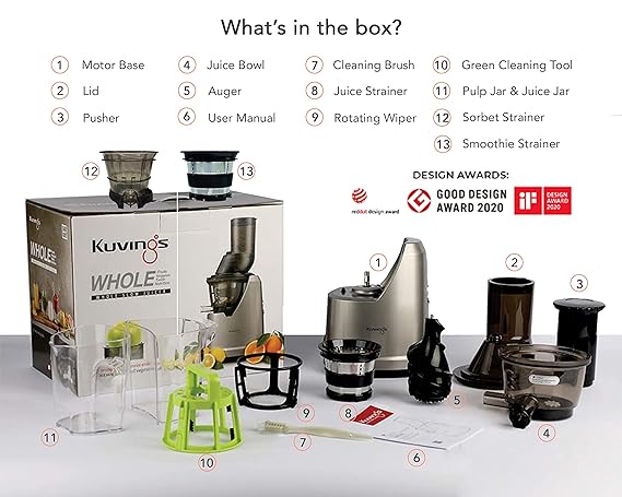 kuvings B1700 240W Cold Press Whole Slow Juicer
