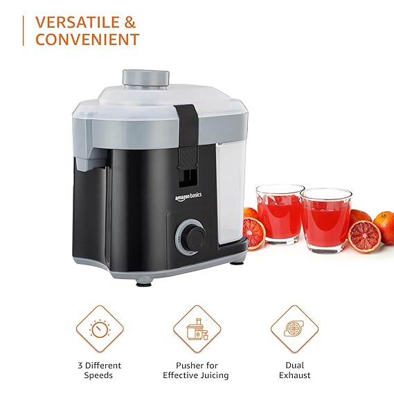 Amazon Basics 450 W Centrifugal Juicer With Pusher