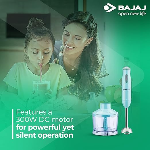Bajaj Stainless Steel Hb-22 Silent 300W Hand Blender