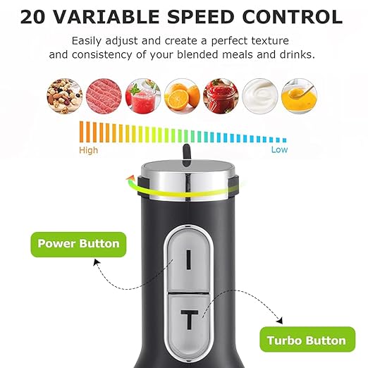 Inalsa 1200W Robot Inox Hand Blender