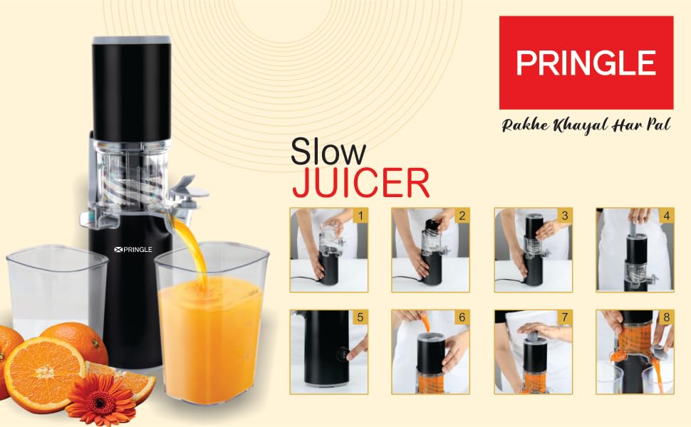 Pringle 130W Easy Juice Cold Press Slow Juicer