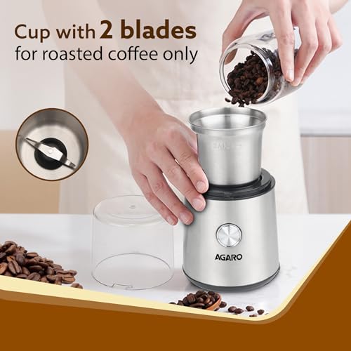 Agaro Regency 220 W Removable 2 Jars Coffee Grinder Machine