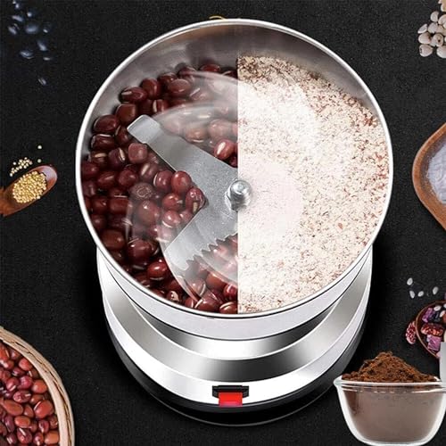 HOUZY Stainless Steel Nima Multifunctional Grinder Smash Machine Coffee Beans Electric Grinder and Coffee Maker Household Electric Mixer Grinder | Silver