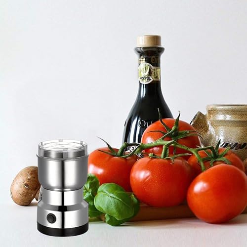 HOUZY Stainless Steel Nima Multifunctional Grinder Smash Machine Coffee Beans Electric Grinder and Coffee Maker Household Electric Mixer Grinder | Silver