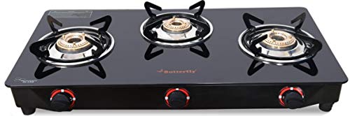 Butterfly Smart Glass 3 Burner Gas Stove