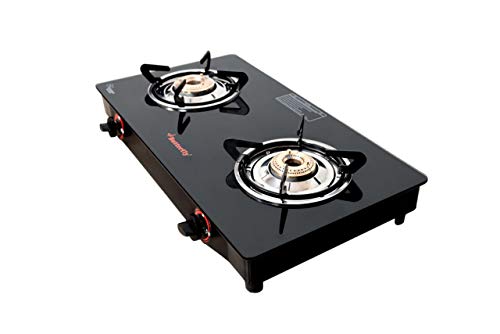 Butterfly Smart Glass Top 2 Burner Open Gas Stove