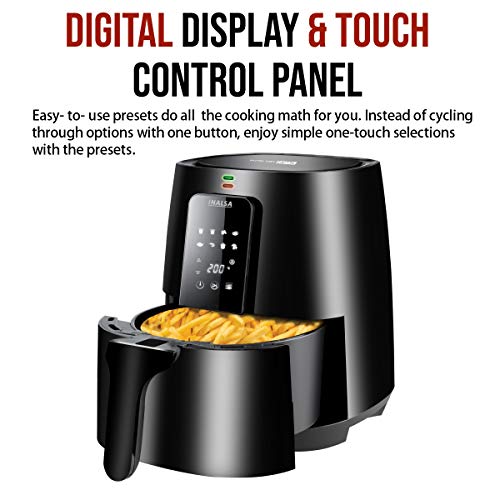 INALSA Air Fryer Digital Nutri Fry-1400W 4L,Smart AirCrisp Technology