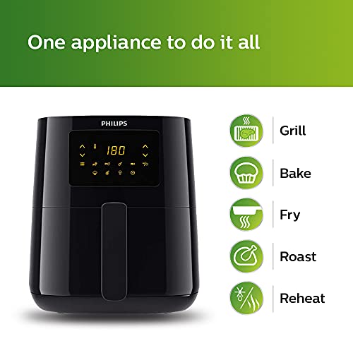 PHILIPS Digital Air Fryer HD9252-90 with Touch Panel, Black