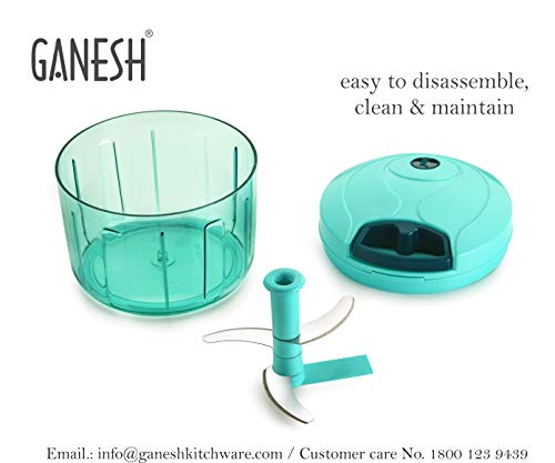 Ganesh Chopper Vegetable Cutter | Pool Green (725 ml)