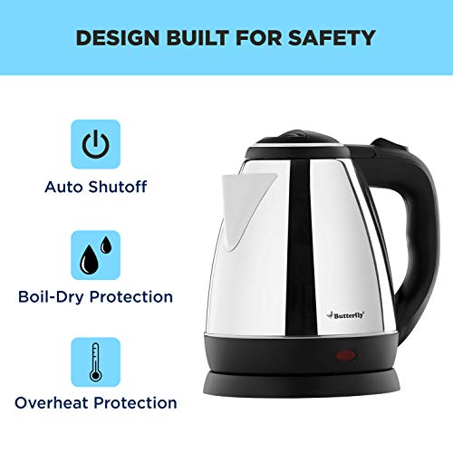 Butterfly EKN 15-Litre Electric Kettle (Silver with Black)