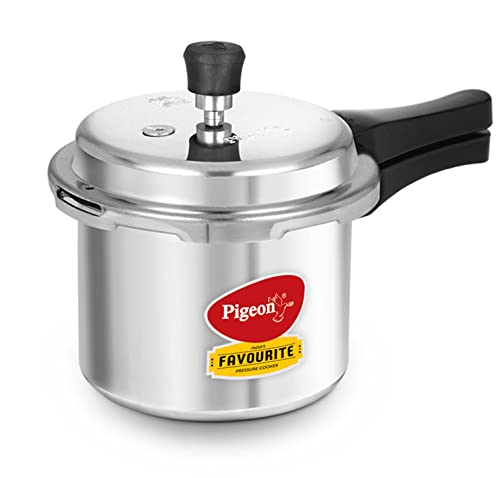 Pigeon by Stovekraft Favourite Non Induction Aluminium Pressure Cooker, 3L, Silver