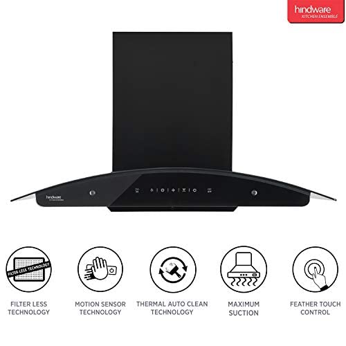 Hindware Nadia 90 cm Filterless Auto-Clean Kitchen Chimney