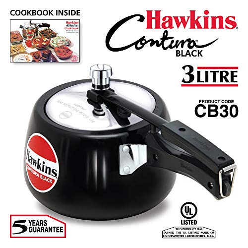 Hawkins Contura Hard Anodised Aluminium Pressure Cooker, 3ltrs
