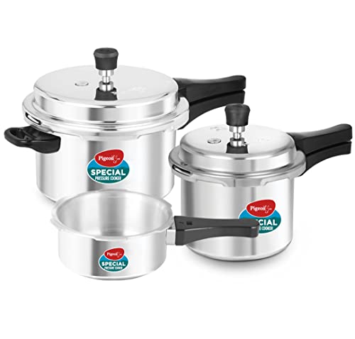 Pigeon by Stovekraft 12735 Non-Induction Base Aluminium Pressure Cooker Combo
